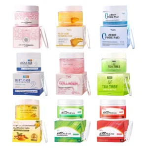Anti Wrinkle Collagen Face Mask Anti Acne Tea Tree Salicylic Acid Cotton Pad Zero Pore Pad Turmeric Whitening Toner Pads