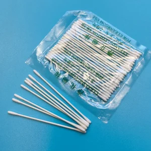 BB 002 Eco friendly Paper Stick 2.6mm Micro Small Cotton Bud Makeup Removing Detailing Cotton Swab with Double Heads