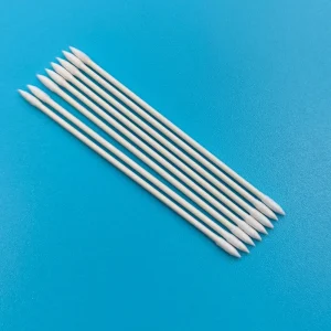 BB 013 Eco friendly Paper Stem 2.2mm Micro Pointed Qtips Cotton Bud Industrial Cleaning Cotton Swab for Cleanroom