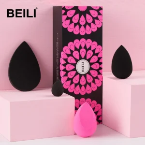 BEILI Makeup Sponge 4PCs Non-Latex Blender Set Private Label Packaging