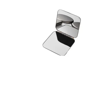 BEILI Mini Travel Makeup Mirror Double Sided Foldable Metal Compact Mirror for Purse & Daily Use