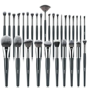 BEILI Professional 30piece Grey Makeup Brushes Set Foundation Powder Eyeshadow Blending Brush Set Make up Custom Logo