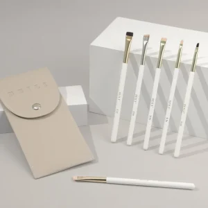 BEILI Single Makeup Brush Synthetic Angled Tinting Brush Flat Concealer Eyebrow Eyeliner Brush with Bag