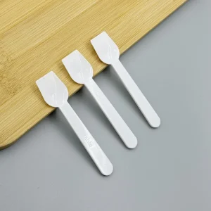 BPI Compostables Disposable Eco Friendly Biodegradable PLA Cake Ice Cream Teaspoon Facial Mask Spoon