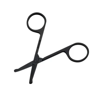 BS 001 11 Black Stainless Steel Nose Hair Trimmer Scissors Personal Care Eyebrow Beauty Scissors for Men and Ladies