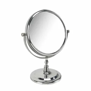 BX Home Metal Tabletop Makeup Vanity Mirror Round Cosmetic Mirror for Desk Bedroom