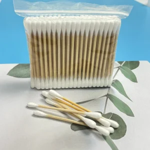 Bamboo Cotton Swab Ear Buds Double Rounded Tipped Makeup Remove Swab