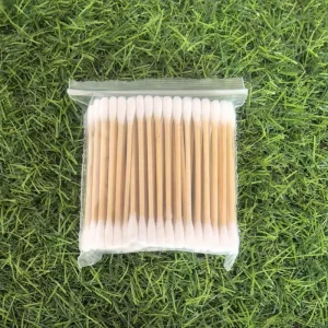 Bamboo Cotton Swabs 100 COUNT Biodegradable Eco Friendly Natural Cotton Buds for Ears Hygiene Beauty Care