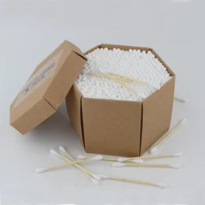 Bamboo Cotton Tips Buds Disposable Bamboo Stick Travel friendly Paper Box Packaging