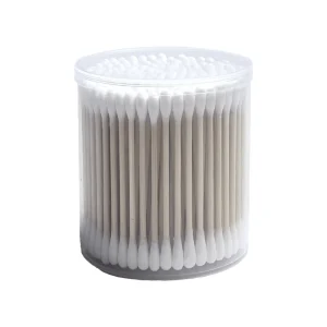 Bamboo Sticks Double ended Cotton Buds with Round Tips 75mm 300pcs box Excellent Cotton Swabs for Hygiene and Beauty Care