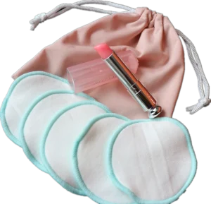 Bamboo Washable Cotton Pad Makeup Remover Rounds Print Eco friendly Reusable Cotton Pad
