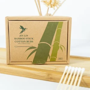 Bambu Swab Eco friendly Bamboo Stick Cotton Bud Paper Box