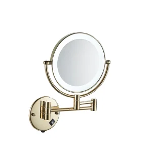 Bathroom Cosmetic Makeup LED Mirror Golden