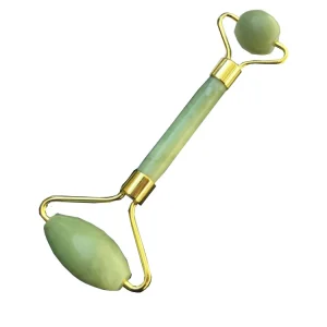 Beautiful Natural Xiuyan Jade Roller Guasha Eye Massage Double Head Mini Face Roller Gua Sha Set