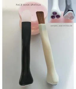 Beauty Cosmetic Tool Eye Care Germanium Facial Beauty Roller Wand Silicone Facial Spoon Spatula Flat Facial Brush