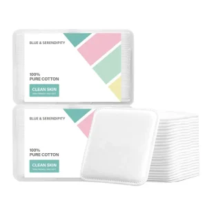 Beauty Cotton Pads Disposable Pure Cotton Square Thickened Edge-Locking Makeup Remover 3-Layer 80pcs/box