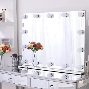 Beauty Dressing Table Lighted Furniture Vanity Mirror Touch Sensor Switch Hollywood Makeup Mirror with LED Lights