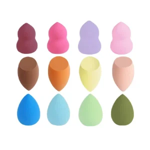 Beauty Foundation Blending Sponge Set Latex Free Colorful Pink Dry & Wet Use Makeup Sponges