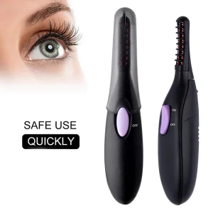 Beauty Makeup Eye Lash Brush Mini Heated Electric Eyelash Curler