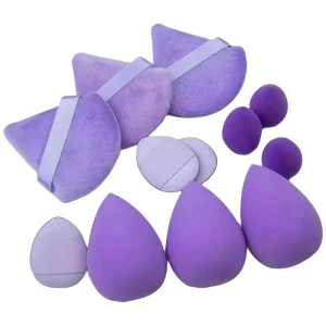 Beauty Makeup Tools Blender Powder Puff Makeup Sponge Set Beauty Cosmetics Blender Latex Free Purple