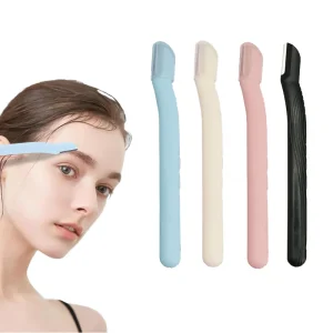 Beauty Makeup Tools Mini Travel Size Women Eyebrow Trimmer Facial Hair Razor Removal Partial Eyebrow Shaver With Safe Cover