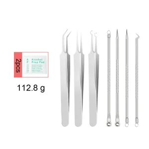Beauty Needle Kit Facial Acne Pimple Remove Needle Tweezers Tool Kit
