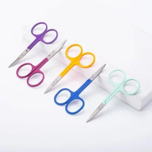 Beauty Scissors Eyebrow Nose Hair Eyebrow Trimming Makeup Tools Curved Pointed Round Head Beauty Scissors