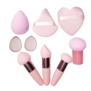 Beauty Tools Makeup Sponge Set Foundation Blender New Assorted Round Stick pink Makeup Sponge