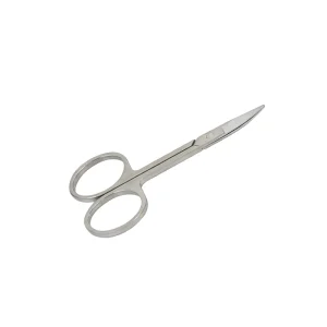 Beauty Tools Stainless Steel Silver Manicure Scissors Sharp Curved Straight Tip Cuticle Nail Care Hair Extensions