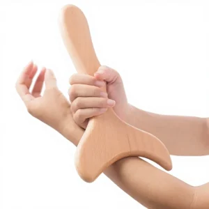 Beech Large Fishtail Massage Scraping Board Body Universal Point Massager Massage Cup Electricity Free for Scraping Set