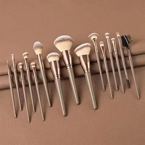 Best Selling Quality Assurance Champagne Gold Makeup Cosmetic Brushes Kits Private Label Eye Makeup Brushes