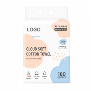 Biodegradable 100% Viscose Hanging Cotton Tissues Super Soft Disposable Face Towel Wall mounted Dry Wipes with Customized Logo