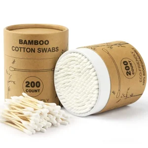 Biodegradable Bamboo Cotton Ear Buds Cosmetic Makeup Bamboo Cotton Swab Eco Friendly Recyclable Bamboo Cotton Buds