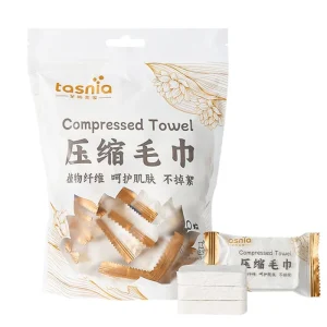 Biodegradable Compressed Towel Tablets Disposable Magic Coin Tissue 100% Plant Fiber Portable Travel Face Towels for Salon