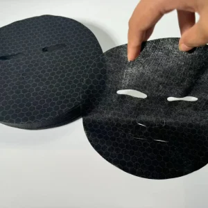 Black Fiber Graphene Face Mask Sheet Non-Woven Beauty Cosmetics Facial Mask Cloth