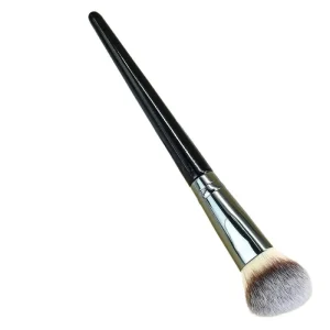 Black Handle Synthetic Single Round Angled Blush Foundation Portable Small Contour Sculpting Professional Makeup Brush