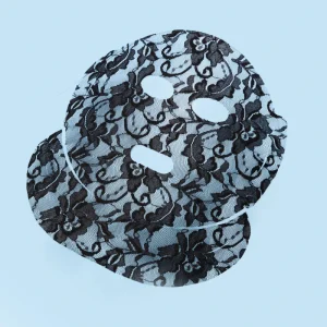 Black Lace Cloth Facial Mask Sheet Double Lifting Firming Whitening Natural Ingredients Cotton Skin Care Product