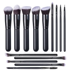 Black Series Professional Brush Makeup Kit Hot Selling Make up Brush Set Synthetic Hair Pink Bag Beauty Care Make Tools Normal