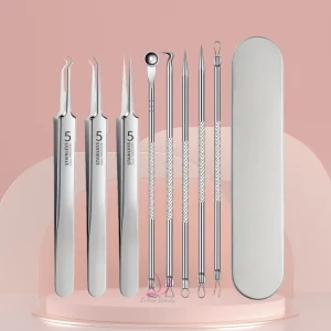 Blackhead Acne Needle Kit Professional Blackhead Remover Tweezers Pimple Remover Needle Facial Skin Care Tool Set