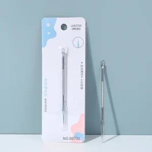 Blackhead Acne Removal Tool Single Stainless Steel Silver Double Head Acne Removal Needle Pimple Extractor Tool B0731