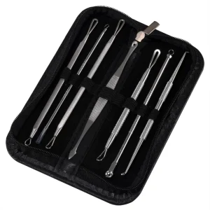 Blackhead Extractor Black Dots Cleanser Acne Blemish Remover Needles Set Black Spots Pore Cleanser Tool Suit