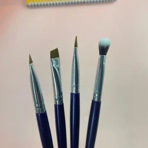 Blade Eyeliner Brush Ultra Fine Flat Tip Precision Angled Brow Brush Eyeliner Pencil Applicator Portable Synthetic Makeup Brush