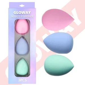 Brand Same Style Beauty Sponge Applicator Makeup Blender 3Pc Makeup Sponges for Foundation With Custom Logo Package