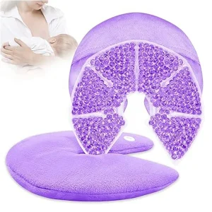 Breast Ice Packs Breast Therapy Pack for Engorgement Hot Cold Breastfeeding Gel Pads for Relieve Clogged Ducts Nipple Pain