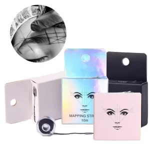 Brow Mapping String Inkded Thread Microblading Colored 10m PMU Supplies Tools Eyebrow Permanent Makeup Black White Ink