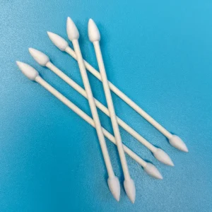 CA 003 Eco friendly Paper Stem Pointed Cotton Bud 4.7mm Sharp Qtips Cleanroom Cotton Swab with Double Heads