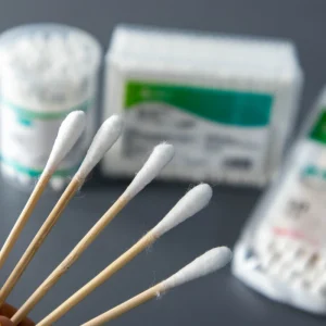 CE Certified Disposable Medical Cotton Swabs Sterile Cotton Buds with Wooden Sticks 6″ Applicator