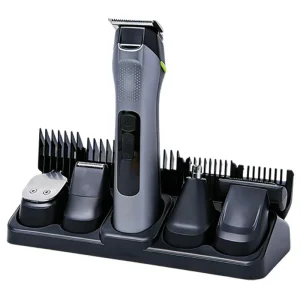CUYON Men Grooming Kit 5 in 1 IPX6 Waterproof USB Cordless Beard Trimmer Nose Hair Trimmer Shaver with LCD Display