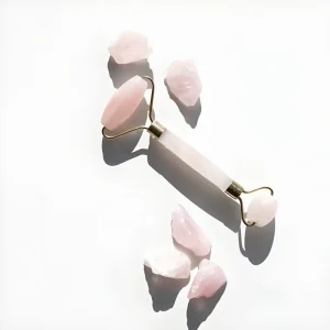 Certified Natural Facial Massager Rose Quartz Gua Sha Set Pink Jade Roller with Custom Logo Neck Face Massage Tool
