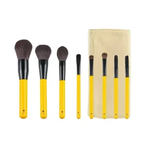 China Factory 4 Color Synthetic Fibre 8 Piece Soft Makeup Brush Set for Face Concealer & Eyeshadow Use with Bag
